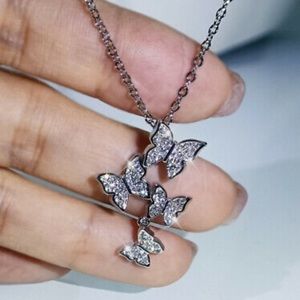 New Sterling silver butterfly necklace